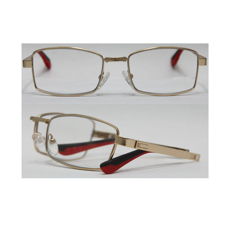 Unisex nyaste Style folding läsglasögon med metall tempel, AC-objektiv, CE och FDA standarder,
